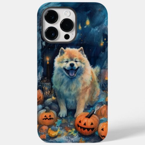 Halloween Chow Chow With Pumpkins Scary  Case_Mate iPhone 14 Pro Max Case