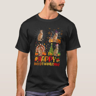 Halloween Christmas Brittany Spaniel Dog Hallothan T-Shirt
