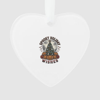 Halloween Christmas Shirt Vintage Pumpkin Tree_1 Ornament