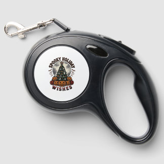 Halloween Christmas Shirt Vintage Pumpkin Tree_1 Retractable Pet Leash