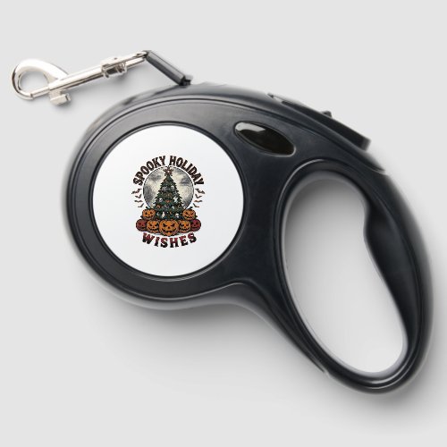 Halloween Christmas Shirt Vintage Pumpkin Tree_1 Retractable Pet Leash