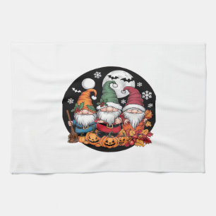Halloween Christmas Thanksgiving Gnomes Classic T- Kitchen Towel