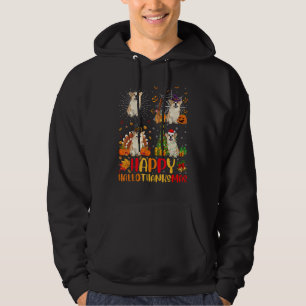 Halloween Christmas  Welsh Corgi Dog Hallothanksma Hoodie