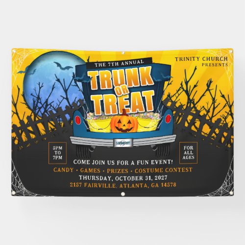 Halloween Church Trunk or Treat Event Banner