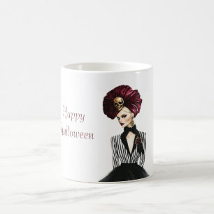 Halloween Circus Hat Skull Female Coffee Mug