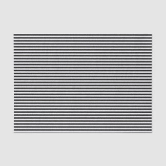 Halloween Classic Black White Horizontal Stripes Tissue Paper