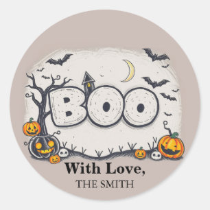 Halloween classic round sticker