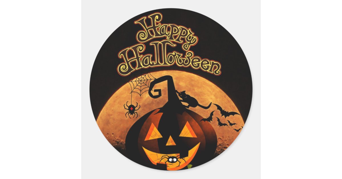 Halloween Classic Round Sticker | Zazzle