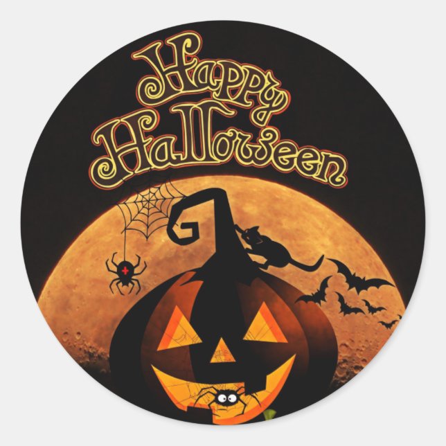 Halloween Classic Round Sticker (Front)