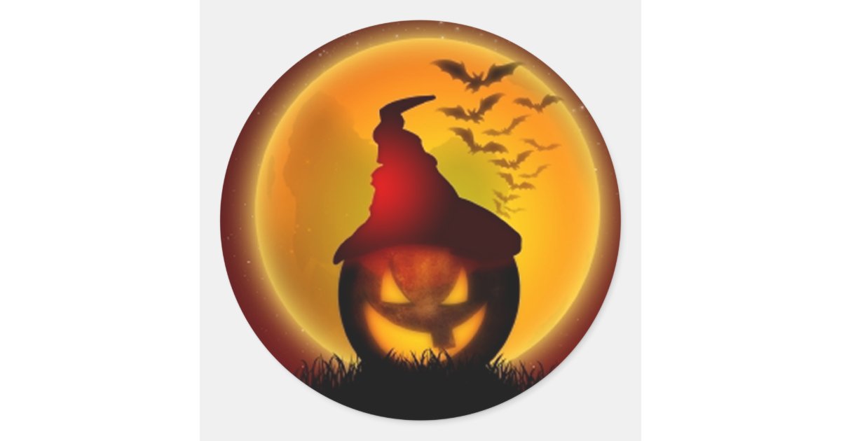 Halloween Classic Round Sticker | Zazzle