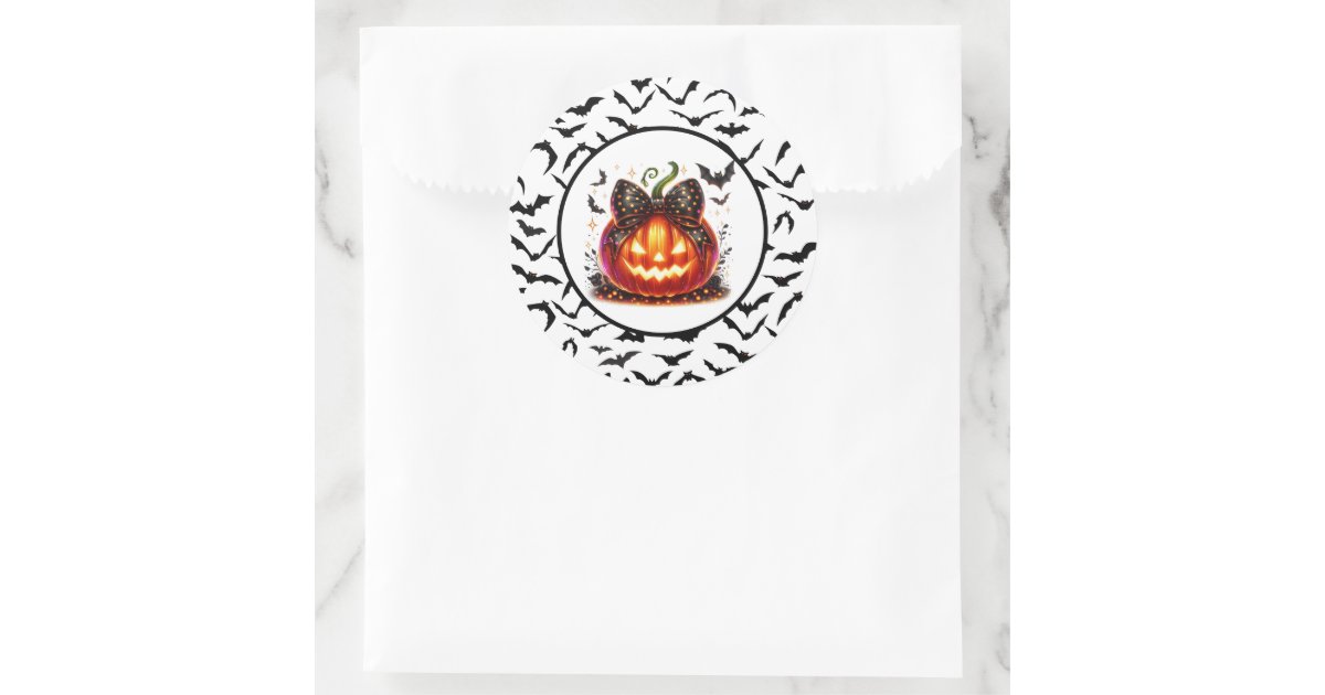 Halloween classic round sticker | Zazzle