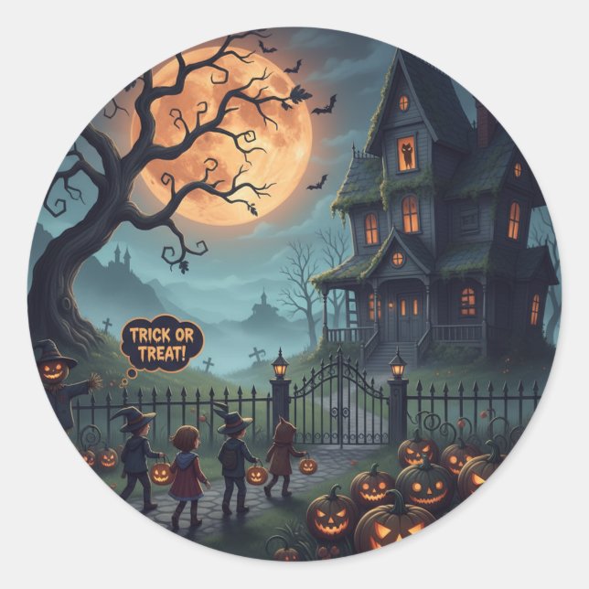 Halloween Classic Round Sticker (Front)