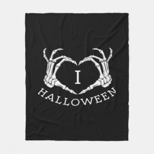 Halloween! Classic - Skeleton Hands Heart Fleece Blanket