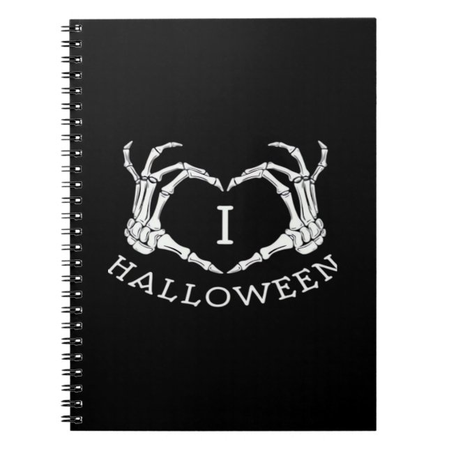 Halloween! Classic - Skeleton Hands Heart Notebook (Front)