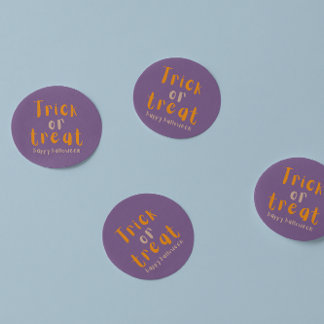 Halloween Classic Trick Or Treat Round Sticker