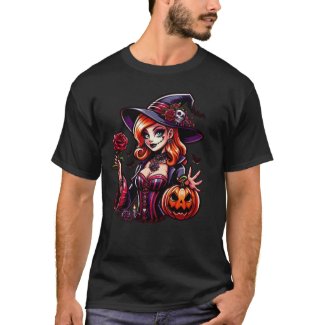 Halloween Classic Witchy Girls Art T-Shirt