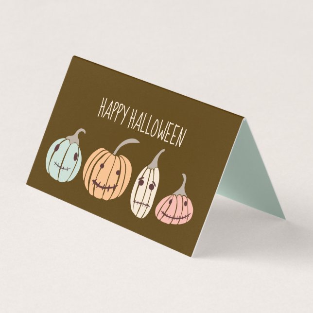 Halloween Classroom Exchange Jagged Jack-O-Lantern Business Card (Front)