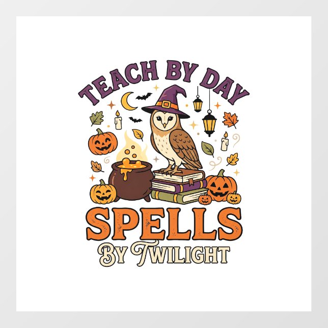 Halloween Classroom Moonlight Magic Floor Decals (Front)