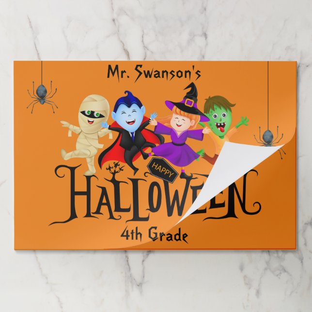 Halloween Classroom Placemats, Disposable  Paper Pad (Folded)