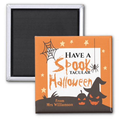 Halloween Classroom Spook_Tacular Orange Magnet