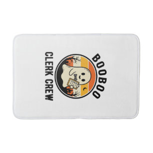 Halloween Clerk BooBoo Ghost Crew Vintage_1 Bath Mat