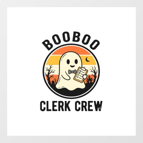 Halloween Clerk BooBoo Ghost Crew Vintage_1 Floor Decals