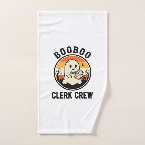 Halloween Clerk BooBoo Ghost Crew Vintage_1 Hand Towel