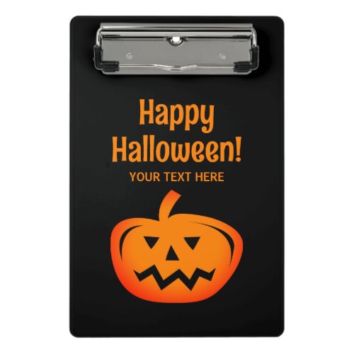 Halloween clipboard with jack o lantern pumpkin