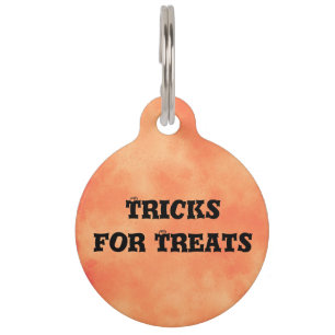 Halloween Cloud Effect Round Pet Tag