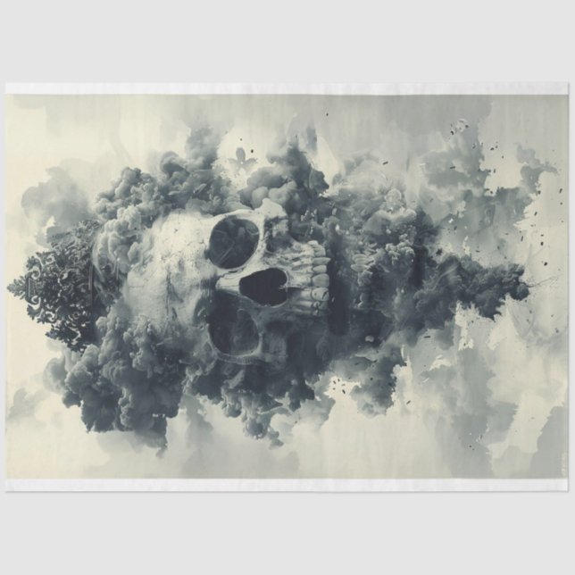 Halloween Cloud Skeleton Decoupage  Tissue Paper (Front)
