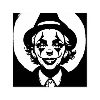 ~ HALLOWEEN ~ Clown Costume drawing ~  Self-inking Stamp