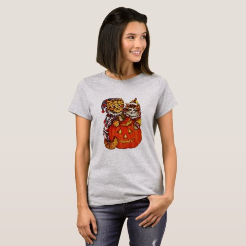 Halloween Clown Kittens T_Shirt