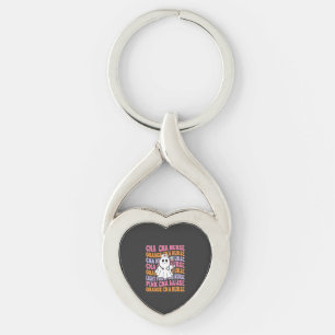 Halloween CNA Nurse Ghost Design Keychain
