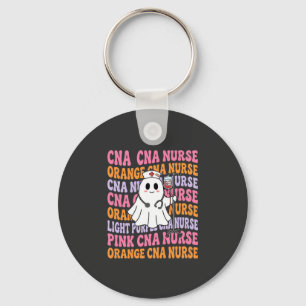Halloween CNA Nurse Ghost Design Keychain