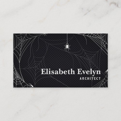 Halloween cobweb business card