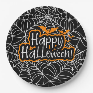 Halloween Cobwebs Paper Plates