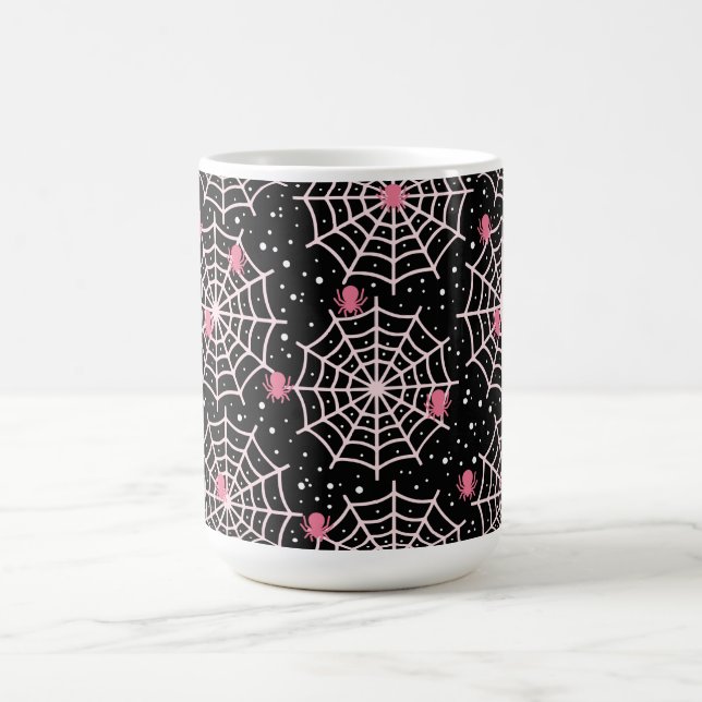 Halloween Cobwebs & Spiders Pattern Coffee Mug (Center)