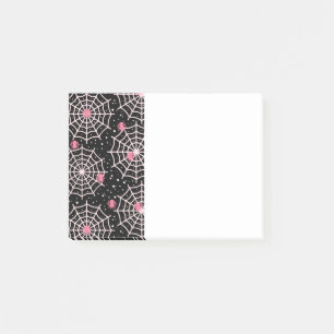 Halloween Cobwebs & Spiders Pattern Post-it Notes