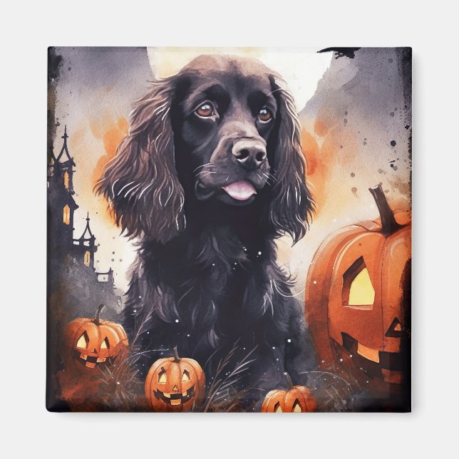Halloween Cocker Spaniel With Pumpkins  Magnet (Front)