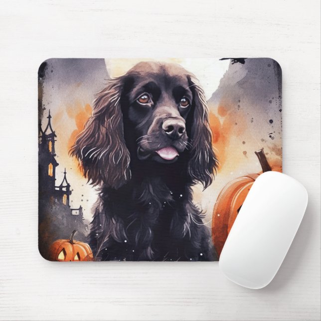 Halloween Cocker Spaniel With Pumpkins  Mouse Pad (With Mouse)