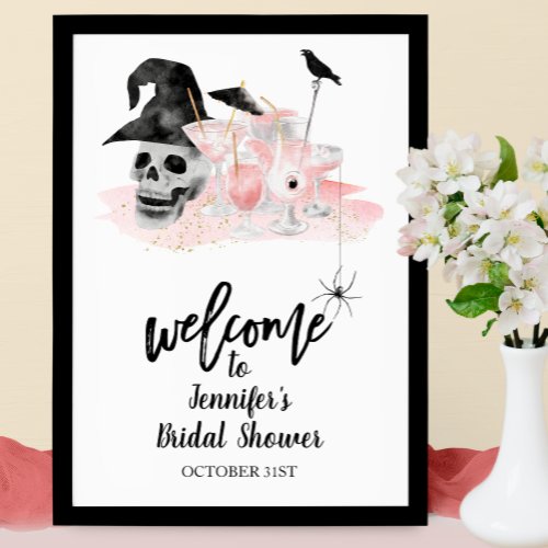 Halloween Cocktail Bridal Shower Welcome Sign