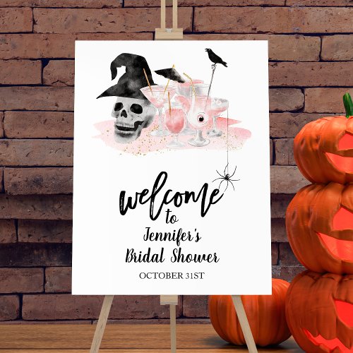 Halloween Cocktail Bridal Shower Welcome Sign