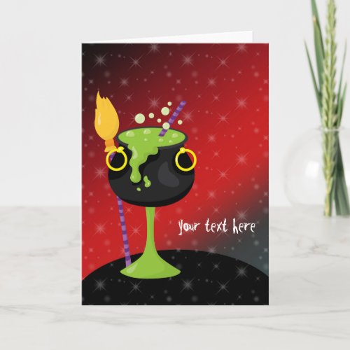 Halloween cocktail card