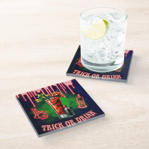 Halloween Cocktail Coaster Spooky “Trick or Drink