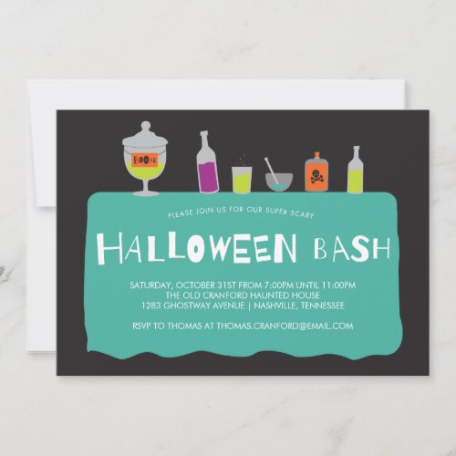 Halloween Cocktail Costume Party Invitation
