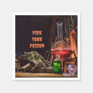 Halloween Cocktail Napkins, Pick Your Poison Napkins
