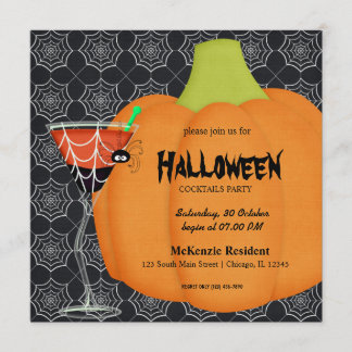 Halloween Cocktail Party Invitation