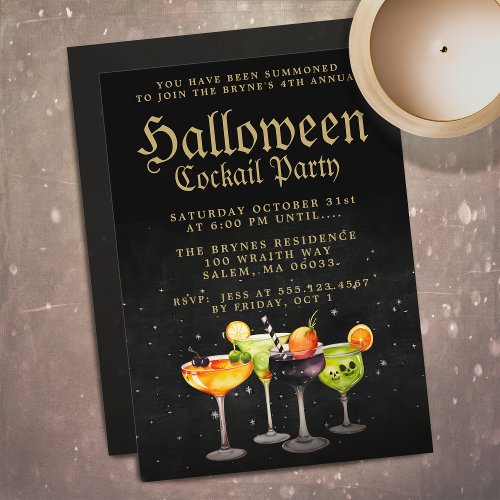  Halloween Cocktail Party  Invitation