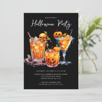 Halloween Cocktail Party Invitation | Zazzle