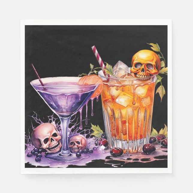 Halloween Cocktail Party Napkins (Front)